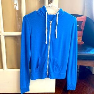 Blue zip up hoodie